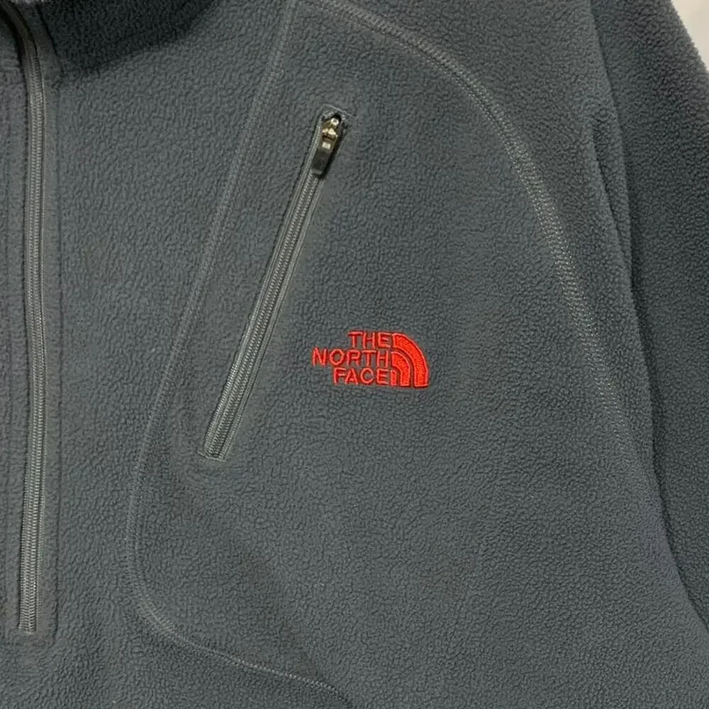 The North Face 1/4 Zip Fleece Long Sleeve Pullover Men's Sz 2XL Gray Casual